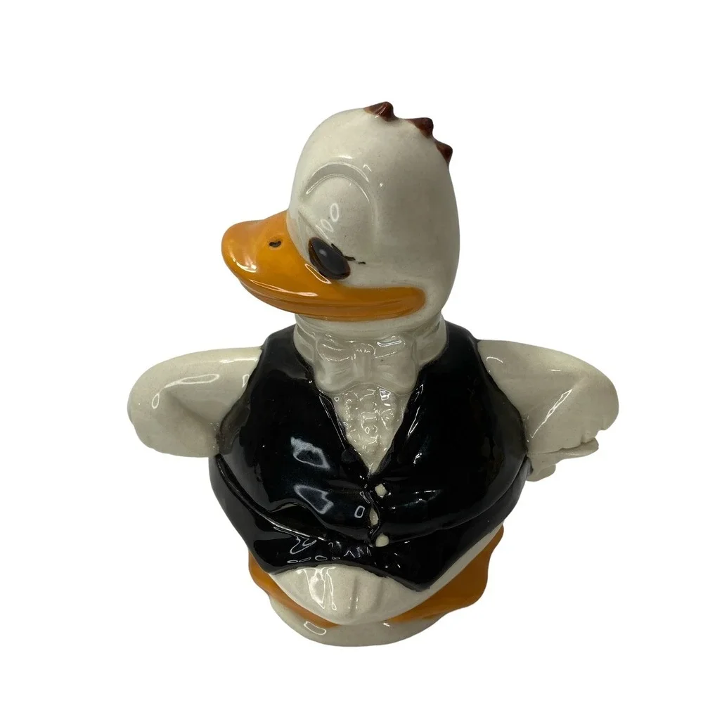Dancing Duck Couple Teapot with‎ Duck Sugar Bowl Tea party  Tea Lover Gift Vtg